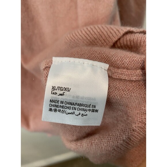 Charter Club 100% cashmere Luxury Soft Pink V-Neck Sweater Sz XL - Picture 6 of 12